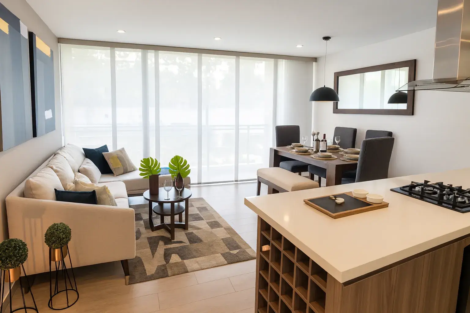 Sala comedor apartamento modelo Verdi Reservado