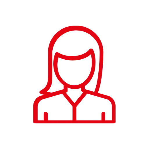 Icono que muestra una asesora comercial